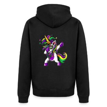 Licorne Fool Trick Fun Dabbing Dancing Dab - Veste à capuche bio Premium Unisexe - noir - Dos - Nico (187cm)