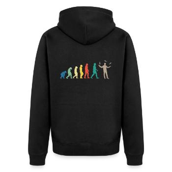 Bartender Mixologist Evolution - Unisex Premium Organic Zip Hoodie - black - Back - Nico (187cm)