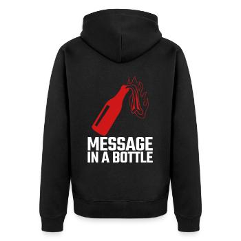 Punk Tolerance Antifascism Respect - Unisex Premium Organic Zip Hoodie - black - Back - Nico (187cm)