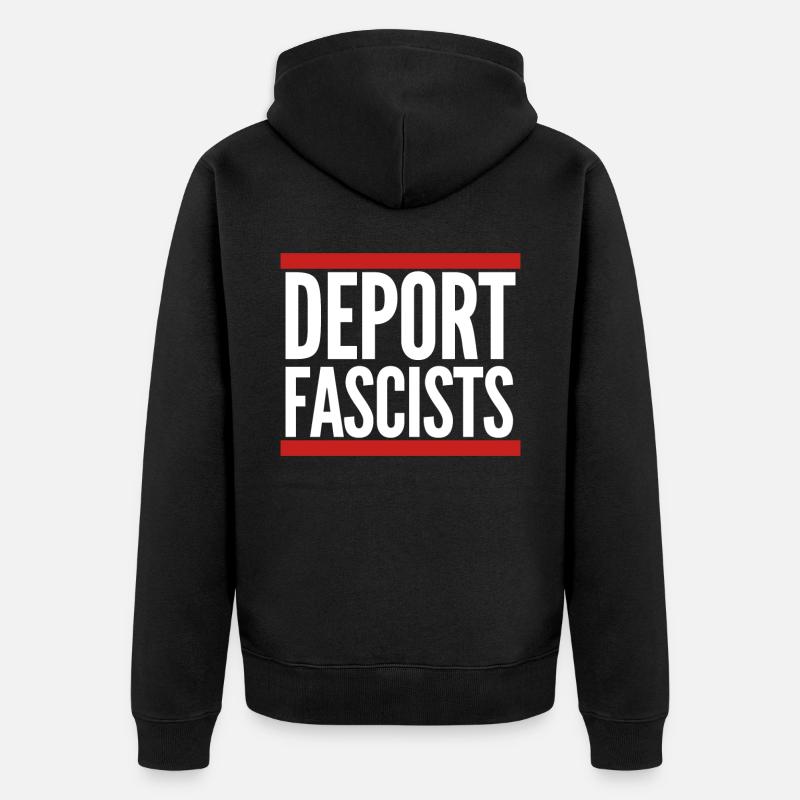 Antifascisme Respect Tolérance Humanité - Veste à capuche bio Premium Unisexe - noir
