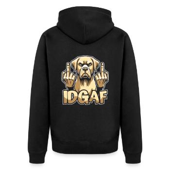 Labrador Idgaf - Veste à capuche bio Premium Unisexe - noir - Dos - Nico (187cm)