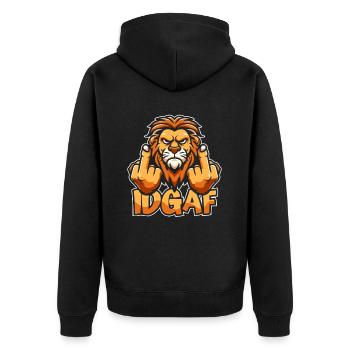 Leo Idgaf - Veste à capuche bio Premium Unisexe - noir - Dos - Nico (187cm)