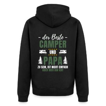 LE MEILLEUR CAMPEUR ET PAPA - Camping amusant - Veste à capuche bio Premium Unisexe - noir - Dos - Nico (187cm)