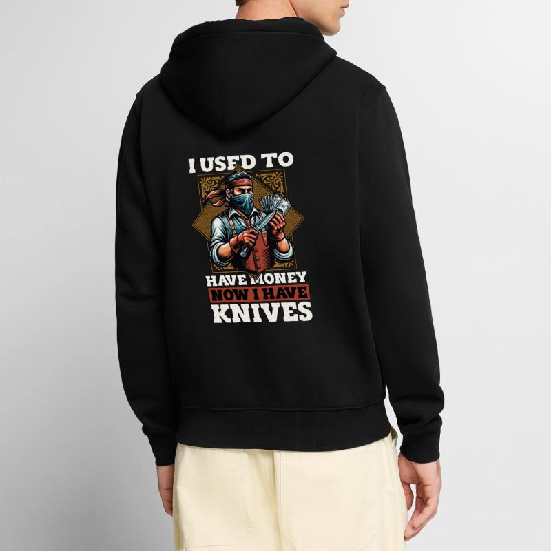 Forgeage de lames J’avais de l’argent Fabrication de lames Veste à capuche bio Premium Unisexe