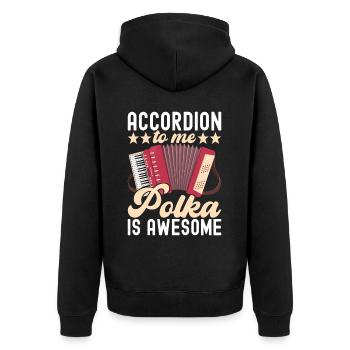 Accordéoniste Accordéoniste - Veste à capuche bio Premium Unisexe - noir - Dos - Nico (187cm)