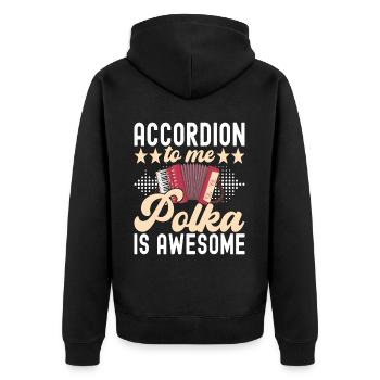 Accordéoniste Accordéoniste - Veste à capuche bio Premium Unisexe - noir - Dos - Nico (187cm)