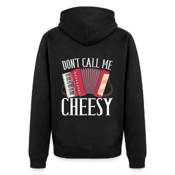 Akkordeon Instrument Akkordeonspieler - Unisex Premium Bio Zip Hoodie - Schwarz - Hinten - Nico (187cm)