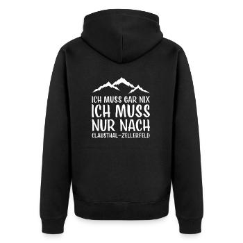 Clausthal Zellerfeld I Harz Brocken Brockenbahn - Veste à capuche bio Premium Unisexe - noir - Dos - Nico (187cm)