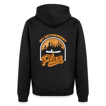 My Canoe Retirement Plan - Unisex Premium Organic Zip Hoodie - black - Back - Nico (187cm)