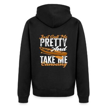 Idée cadeau canoë-kayak pédalo - Veste à capuche bio Premium Unisexe - noir - Dos - Nico (187cm)