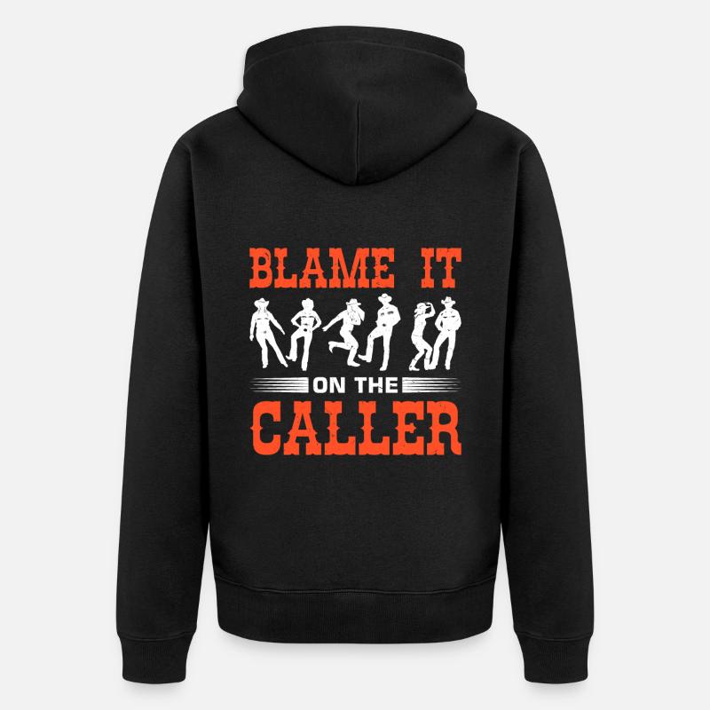 Witziger Square Dance Spruch - Unisex Premium Bio Zip Hoodie - Schwarz