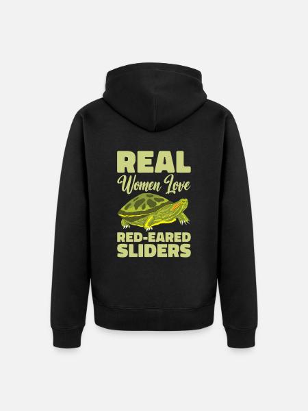 Red-eared Turtle Turtle - Unisex Premium Organic Zip Hoodie - black