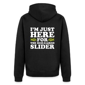 Red-eared Turtle Turtle - Unisex Premium Organic Zip Hoodie - black - Back - Nico (187cm)