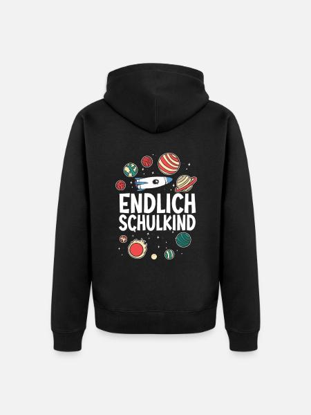 School 1st Grade - Unisex Premium Organic Zip Hoodie - black