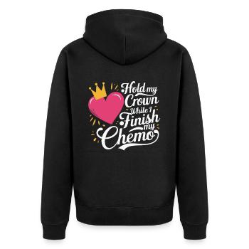 Mois de la sensibilisation au cancer du sein Pink Ribbon Chemo - Veste à capuche bio Premium Unisexe - noir - Dos - Nico (187cm)