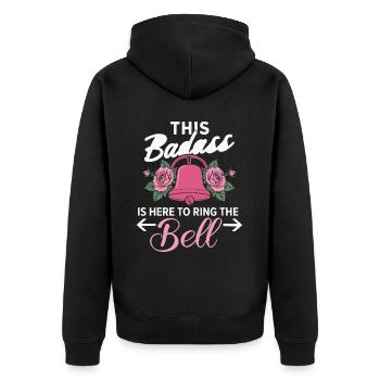 Mois de la sensibilisation au cancer du sein Pink Ribbon Chemo - Veste à capuche bio Premium Unisexe - noir - Dos - Nico (187cm)