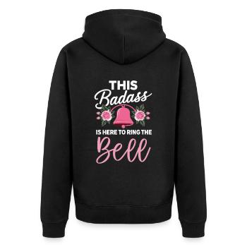 Mois de la sensibilisation au cancer du sein Pink Ribbon Chemo - Veste à capuche bio Premium Unisexe - noir - Dos - Nico (187cm)