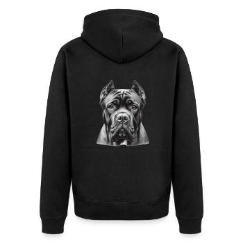 Braver Cane Corso - Veste à capuche bio Premium Unisexe - noir - Dos - Nico (187cm)