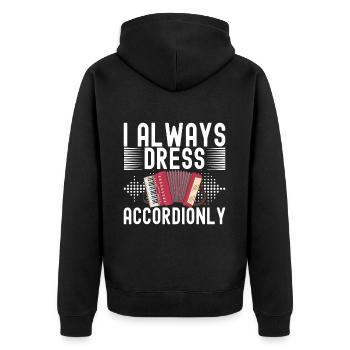 Accordéoniste Accordéoniste - Veste à capuche bio Premium Unisexe - noir - Dos - Nico (187cm)