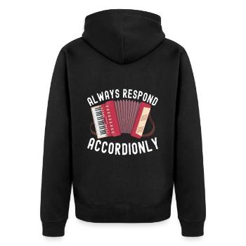 Accordéoniste Accordéoniste - Veste à capuche bio Premium Unisexe - noir - Dos - Nico (187cm)