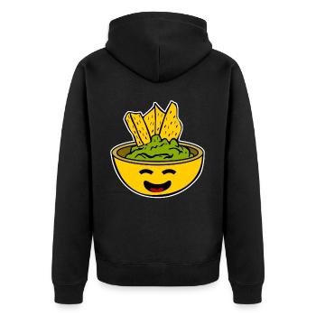 Bol de guacamole Croustilles tortilla Avocat - Veste à capuche bio Premium Unisexe - noir - Dos - Nico (187cm)