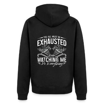 Events Coordinator You All Must Be Wedding Planner - Unisex Premium Bio Zip Hoodie - Schwarz - Hinten - Nico (187cm)