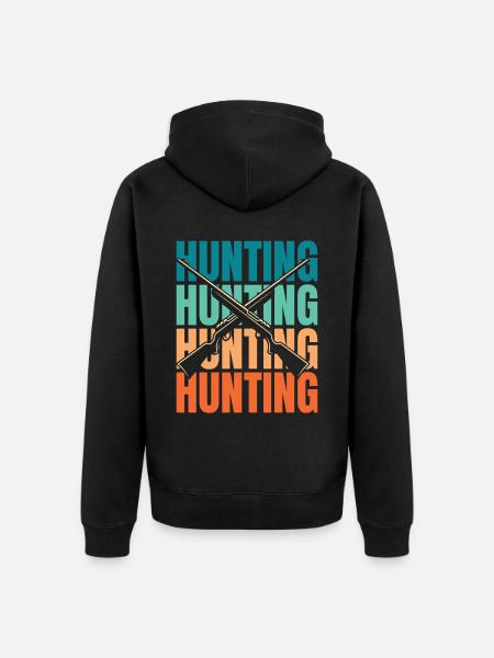 Hunting Hunter Hunting - Unisex Premium Organic Zip Hoodie - black