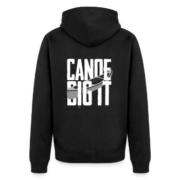 Canoe Water Sports Rowing Paddle - Unisex Premium Organic Zip Hoodie - black - Back - Nico (187cm)