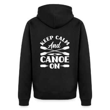 Canoë Hobby Sportsman Eau - Veste à capuche bio Premium Unisexe - noir - Dos - Nico (187cm)