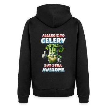 Allergie au céleri Allerigique au céleri - Veste à capuche bio Premium Unisexe - noir - Dos - Nico (187cm)