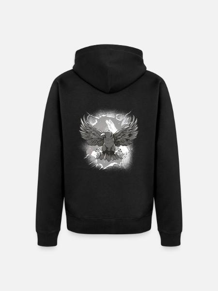 Halloween Kraai Kraaien Raaf Occulte Vogels - Uniseks Premium bio ziphoodie - zwart
