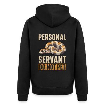 Banana Ball Python Herpetologist Coral Ball - Unisex Premium Organic Zip Hoodie - black - Back - Nico (187cm)