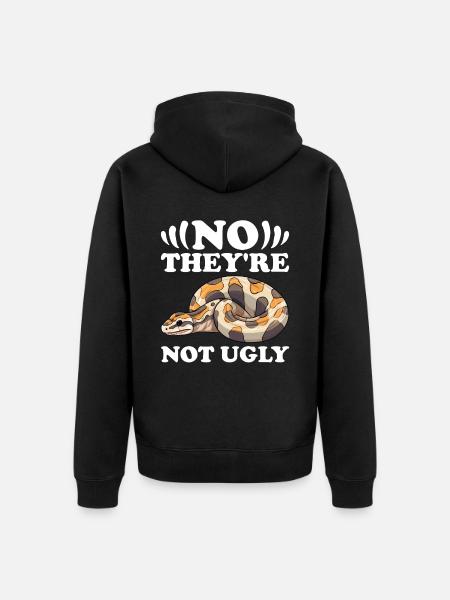 Banana Ball Python Herpetologist Coral Ball - Unisex Premium Bio Zip Hoodie - Schwarz