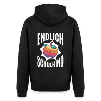 School 1st Grade - Unisex Premium Organic Zip Hoodie - black - Back - Nico (187cm)