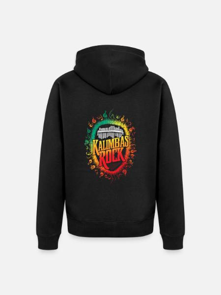 Idiophon Kalimba Geschenk - Unisex Premium Bio Zip Hoodie - Schwarz