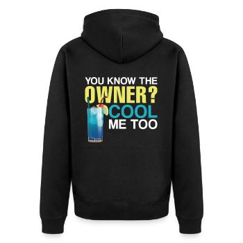 Bartender Mixologist You Know The - Unisex Premium Organic Zip Hoodie - black - Back - Nico (187cm)