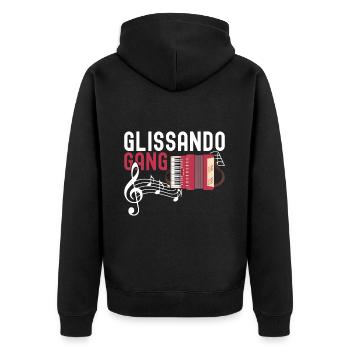 Accordéoniste Accordéoniste - Veste à capuche bio Premium Unisexe - noir - Dos - Nico (187cm)
