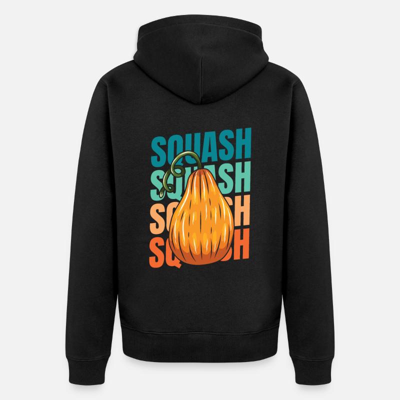 Squash - Unisex Premium Bio Zip Hoodie - Schwarz