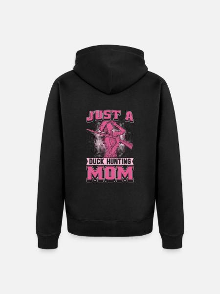 Ente Jagd Entenjagd Mutter - Unisex Premium Bio Zip Hoodie - Schwarz