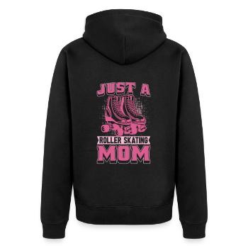 Rollschuhe Rollschuhlaufen Mutter - Unisex Premium Bio Zip Hoodie - Schwarz - Hinten - Nico (187cm)