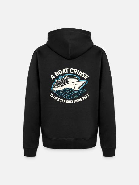 Cruise Funny - Unisex Premium Organic Zip Hoodie - black