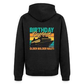 Croisière d’anniversaire à Kreuzfahrt - Veste à capuche bio Premium Unisexe - noir - Dos - Nico (187cm)