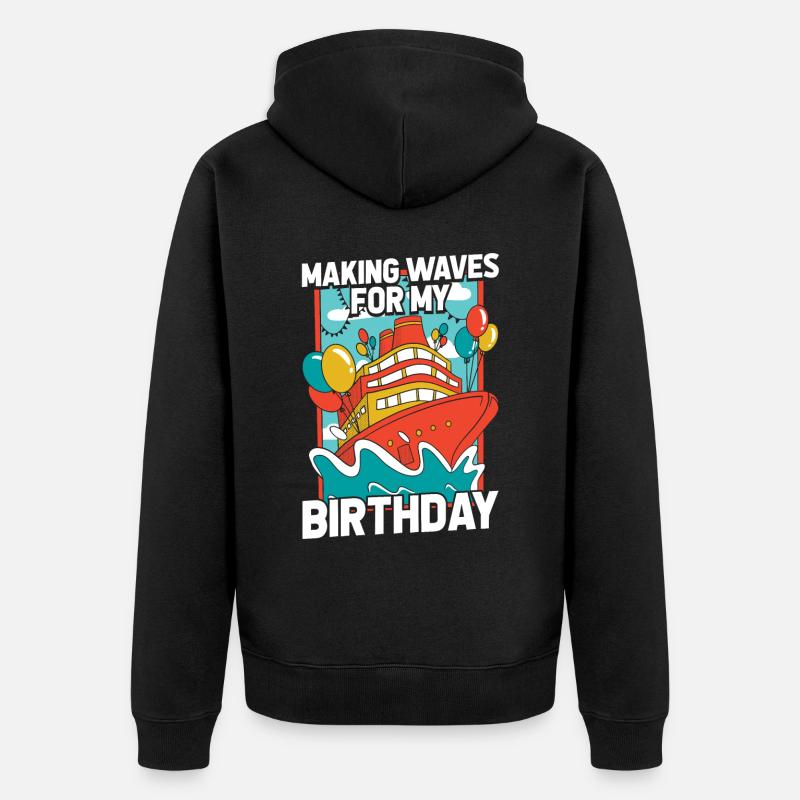 Croisière d’anniversaire à Kreuzfahrt - Veste à capuche bio Premium Unisexe - noir