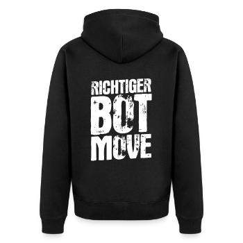 Richtig bot Move – Humour et style de joueur - Veste à capuche bio Premium Unisexe - noir - Dos - Nico (187cm)