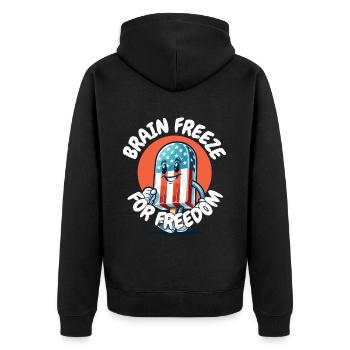 Brain Freeze Rétro Vintage Design Juillet Ice On - Veste à capuche bio Premium Unisexe - noir - Dos - Nico (187cm)