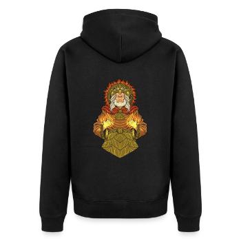 Dieu de la mythologie celtique - Belenus - Veste à capuche bio Premium Unisexe - noir - Dos - Nico (187cm)