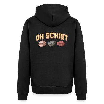 Rock Hunting Mineral Hunter - Unisex Premium Organic Zip Hoodie - black - Back - Nico (187cm)