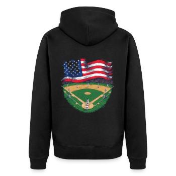 Baseball Hommes Femmes Enfants Joueur Lanceur Softball - Veste à capuche bio Premium Unisexe - noir - Dos - Nico (187cm)