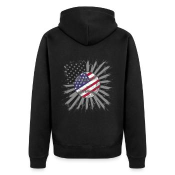 Baseball Hommes Femmes Enfants Joueur Lanceur Softball - Veste à capuche bio Premium Unisexe - noir - Dos - Nico (187cm)
