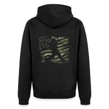 Baseball Men Women Kids Player Pitcher Softball - Unisex Premium Bio Zip Hoodie - Schwarz - Hinten - Nico (187cm)